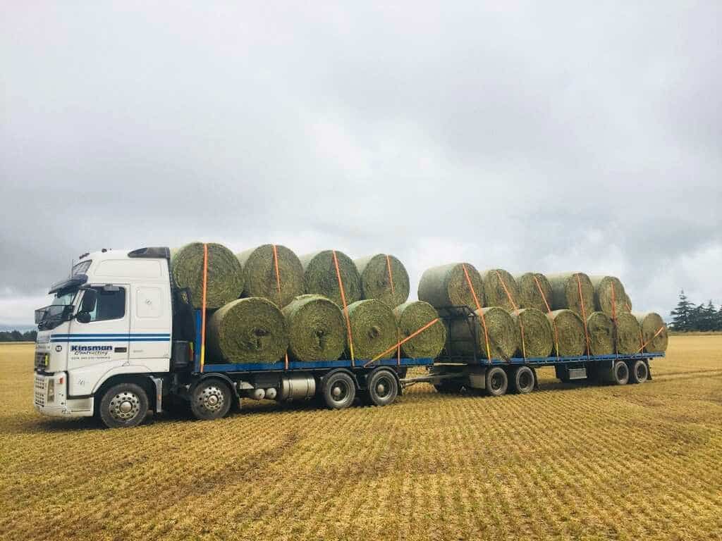 Kinsman Globe trotter loaded with bales