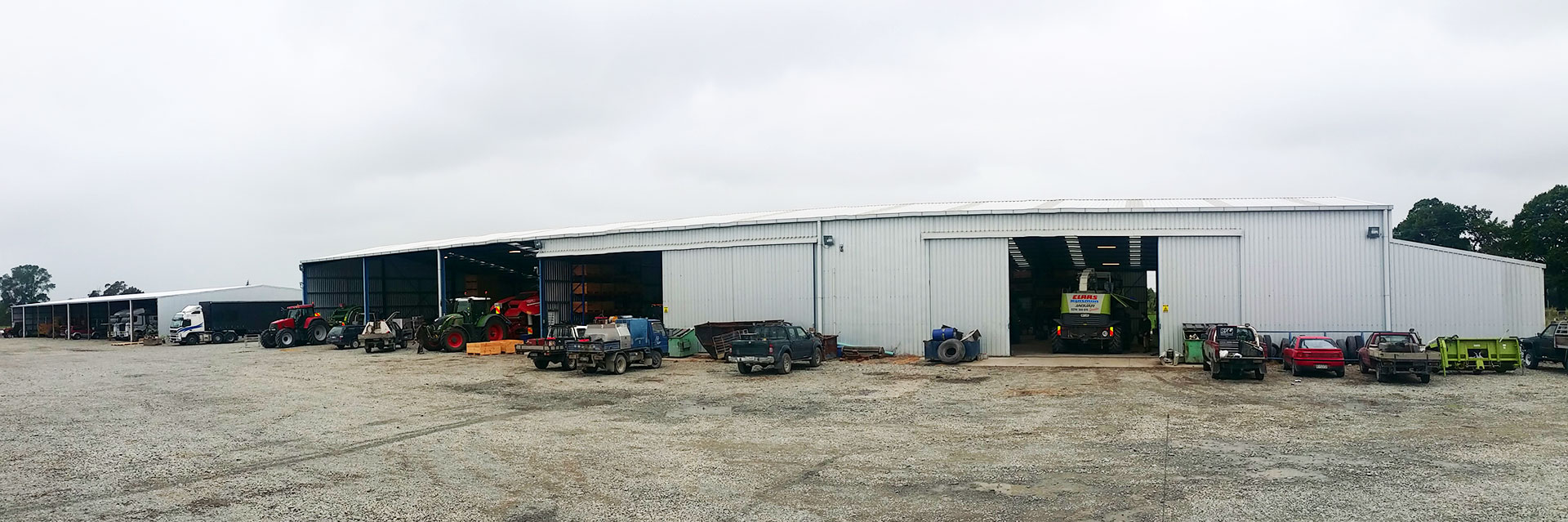 Kinsman Contracting sheds with farm machinery